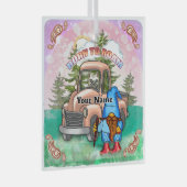 Kabouter, geboren om te zwerven glas ornament (Voorkant Rechts)