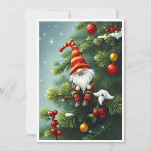 Kabouter Grappig Trendy Whimsiek Fantasie Geen fot Feestdagenkaart