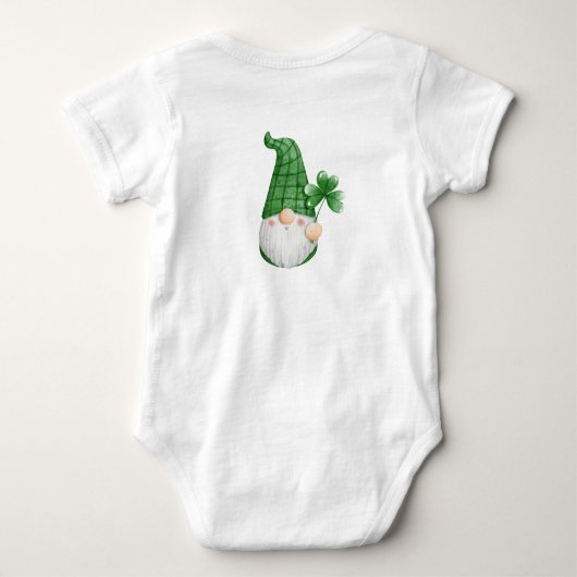 Kabouter groen schattig St. Patrick's Day Romper (Achterkant)