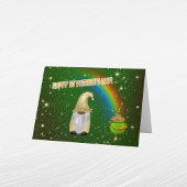  Kabouter Groene Pot Goud Regenboog St. Patrick's  Feestdagen Kaart