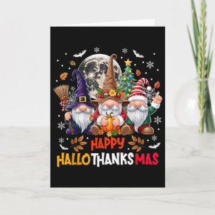 Kabouter Hallothanksmas Halloween Thanksgiving Ker Kaart