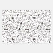 Kabouter Herfst Cute Doodle Inpakpapier Vel (Voorkant 2)