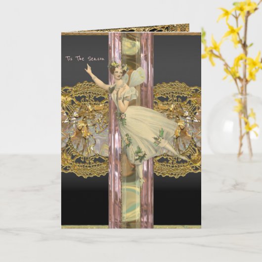 Kabouter Herinnering Kerstmis   Kaart (Gele Bloem)