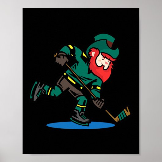 Kabouter Ijsveld Hockey Grappige St. Patrick's Dag Poster (Voorkant)
