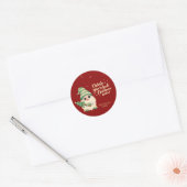 Kabouter, ik wens je het beste kerstfeest ooit toe ronde sticker (Envelop)