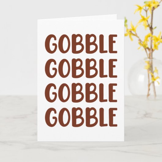 Kabouter Kabouter Grappige Kalkoen Thanksgiving Ca Kaart (Gele Bloem)