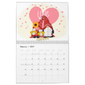 Kabouter Kalender Elk Jaar Schattig Leuk (Feb 2027)