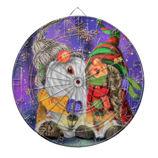 Kabouter Kerst Dartbord (Voorkant)