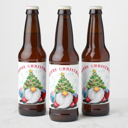 Kabouter Kerst Fles Labels Bier Etiket (Flessen)