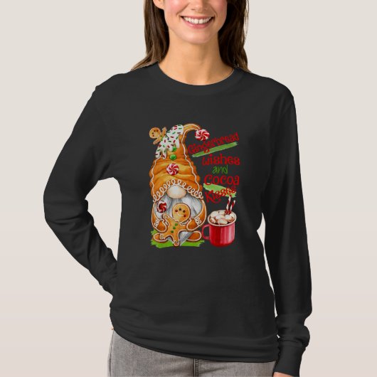 Kabouter Kerst Gingerbread en Cacao Prettig Kerstm T-shirt (Voorkant)
