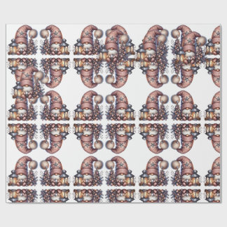 Kabouter kerst inpakpapier. cadeaupapier