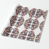 Kabouter kerst inpakpapier. cadeaupapier (Uitgerold)