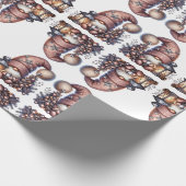 Kabouter kerst inpakpapier. cadeaupapier (Hoek)