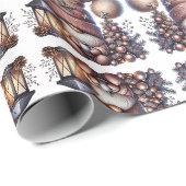 Kabouter kerst inpakpapier. cadeaupapier (Rol Hoek)