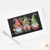 Kabouter Kerst Kabouters Prettig Kerstmis Xmas Rechthoekige Sticker (Envelop)