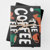 Kabouter Kerst Kerstmis Mopshout Caffeïne Kerstlie Inpakpapier Vel (In situ)
