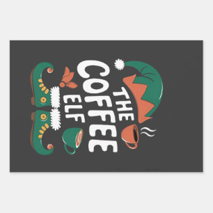 Kabouter Kerst Kerstmis Mopshout Caffeïne Kerstlie Inpakpapier Vel