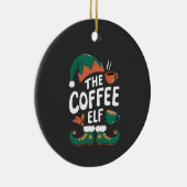 Kabouter Kerst Kerstmis Mopshout Caffeïne Kerstlie Keramisch Ornament (Rechts)