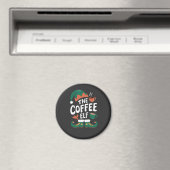Kabouter Kerst Kerstmis Mopshout Caffeïne Kerstlie Magneet (Insitu (Vaatwasser))