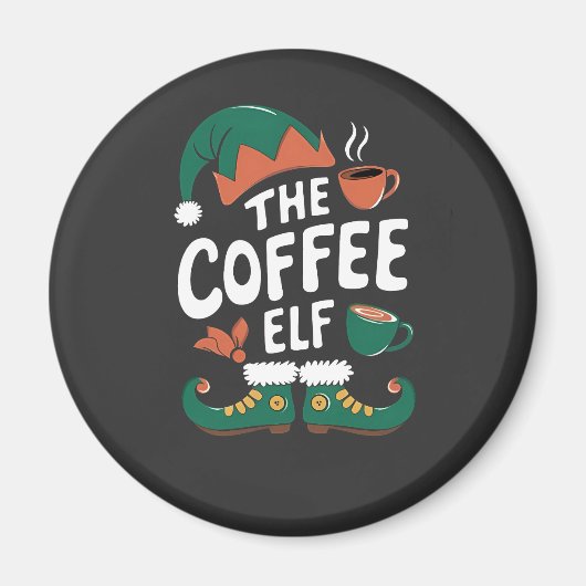 Kabouter Kerst Kerstmis Mopshout Caffeïne Kerstlie Magneet (Voorkant)