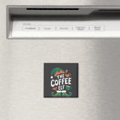 Kabouter Kerst Kerstmis Mopshout Caffeïne Kerstlie Magneet (Insitu (Vaatwasser))