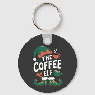 Kabouter Kerst Kerstmis Mopshout Caffeïne Kerstlie Sleutelhanger