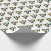 Kabouter Kerst Kikker Cadeaupapier (Hoek)