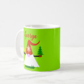 Kabouter Kerst Koffiemok (Voorkant links)