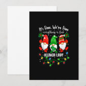 Kabouter Kerst Licht Ik Ga Prima Alles Is Prima lu Kaart (Voorkant / Achterkant)