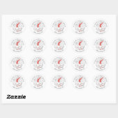 Kabouter Kerst Loof Retouradres Ronde Sticker (Vel)