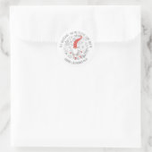 Kabouter Kerst Loof Retouradres Ronde Sticker (Tas)