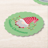 Kabouter Kerst Papier Onderzetter (Gekanteld)