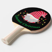 Kabouter Kerst Ping Pong Bat Tafeltennisbatje (Voorkant Gekanteld)