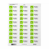 Kabouter Kerst Retouradreslabels Etiket (Full Sheet)