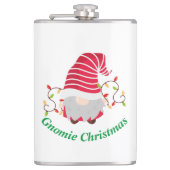 Kabouter Kerst Vinyl Omwikkelde Fles Heupfles (Voorkant)