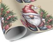 Kabouter Kerst Winter Seizoen Kabouter Liefhebber  Cadeaupapier (Rol Hoek)