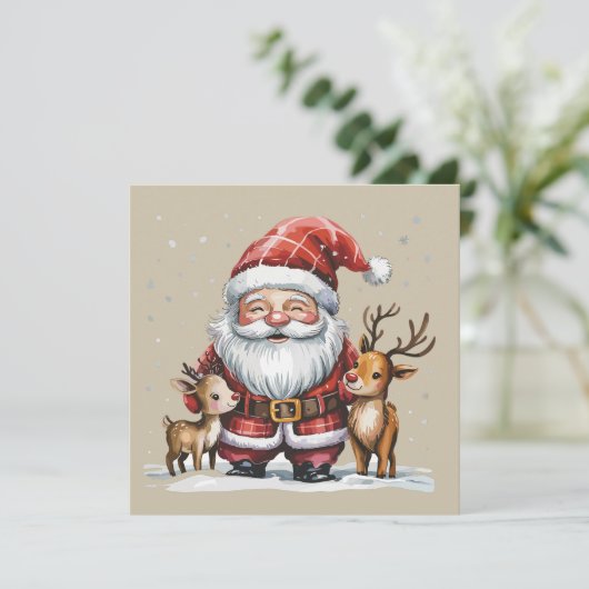 Kabouter Kerst Winter Seizoen Kabouter Liefhebber Feestdagenkaart (Staand voorkant)