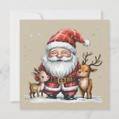 Kabouter Kerst Winter Seizoen Kabouter Liefhebber Feestdagenkaart (Voorkant)