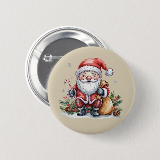 Kabouter Kerst Winter Seizoen Kabouter Liefhebber Ronde Button 5,7 Cm (Voorkant /achterkant)