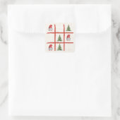 Kabouter Kerstbomen Boter, Kaas en Eieren Vierkante Sticker (Tas)