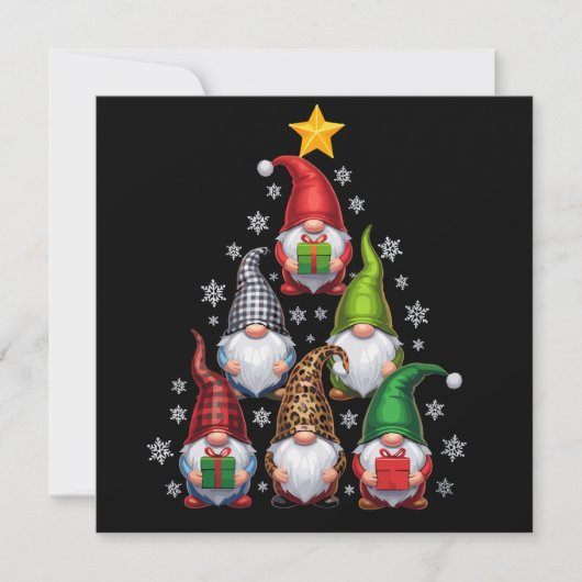 Kabouter Kerstboom Grappig Kerstfeest Vakantie  Feestdagenkaart (Voorkant)