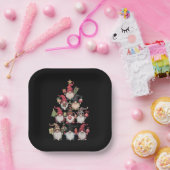 Kabouter Kerstboom Grappig Kerstmis Vakantie Papieren Bordje (Feest)