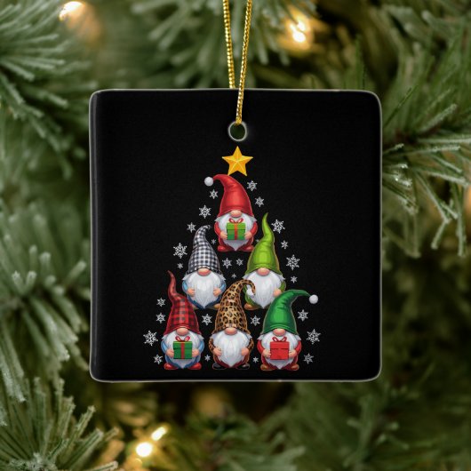Kabouter Kerstboom Grappig Kerstvakantie Keramisch Ornament (Boom)