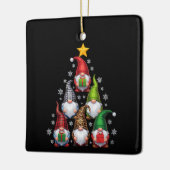 Kabouter Kerstboom Grappig Kerstvakantie Keramisch Ornament (Links)