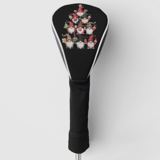 Kabouter Kerstboom Grappige Kerst Vakantie Golfheadcover (Voorkant)