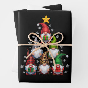 Kabouter Kerstboom Grappige Kerst Vakantie Inpakpapier Vel