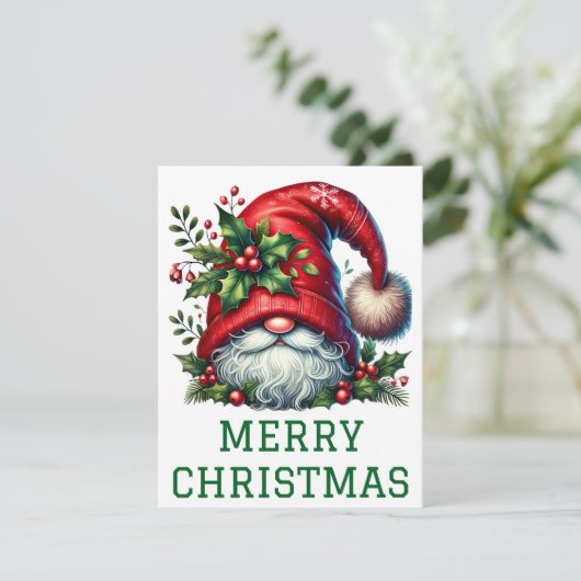 Kabouter Kerstkaart (Staand voorkant)