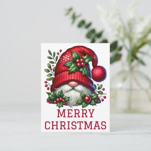 Kabouter Kerstkaart (Staand voorkant)