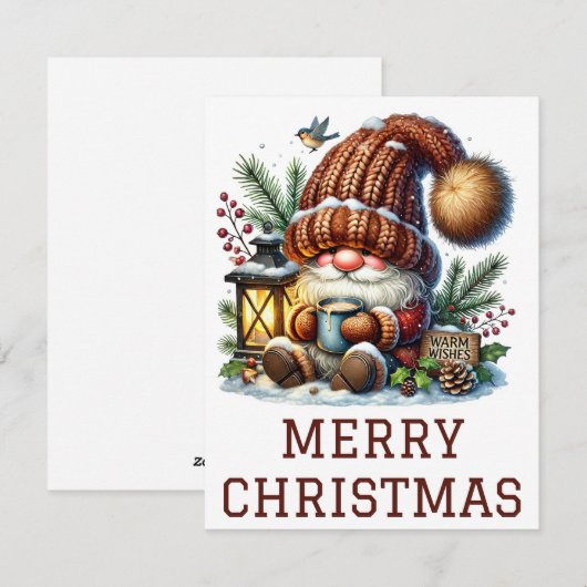 Kabouter Kerstkaart (Voorkant / Achterkant)