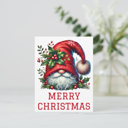Kabouter Kerstkaart (Staand voorkant)